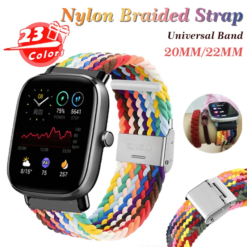 20mm 22mm Nylon Elastic Watch Band For Amazfit GTS 2/2e/GTS2 Mini/GTR 42mm 47mm/GTR2/2e Solo loop Band for Amazfit Bip Strap
20mm 22mm Nylon Elastic Watch Band For Amazfit GTS 2/2e/GTS2 Mini/GTR 42mm 47mm/GTR2/2e Solo loop Band for Amazfit Bip Strap
