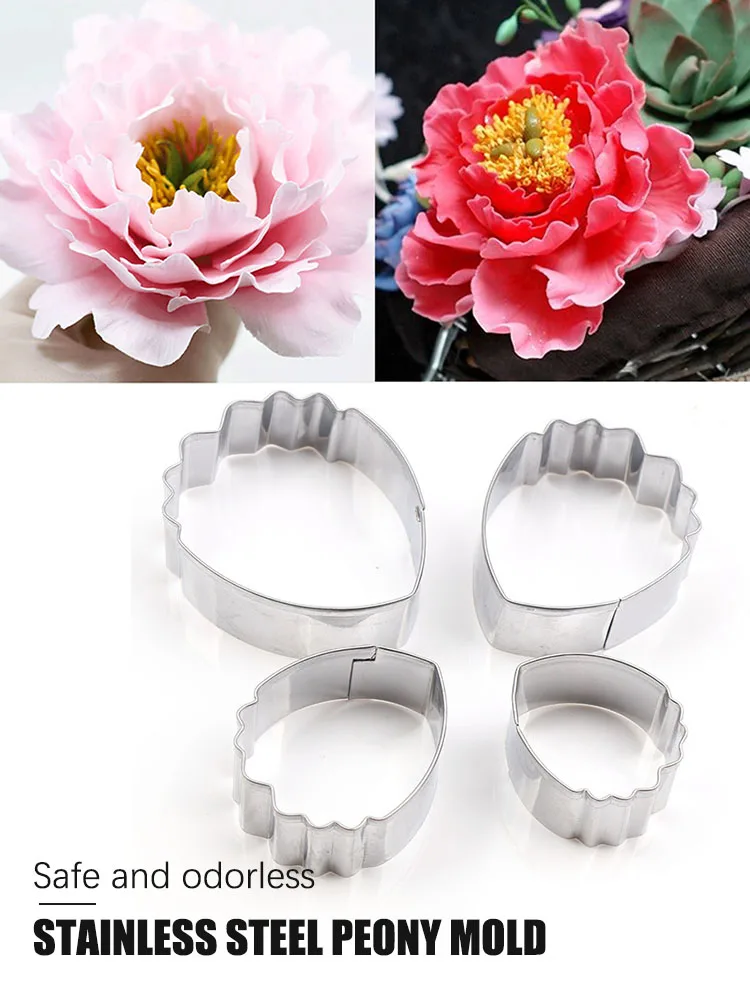 Peony Blooms Petals Mold Set Stainless Steel Cutting Dies Fondant Cake Paste Decoration Sugar Craft Mold Kitchen Bakeware Tools
Peony Blooms Petals Mold Set Stainless Steel Cutting Dies Fondant Cake Paste Decoration Sugar Craft Mold Kitchen Bakeware Tools