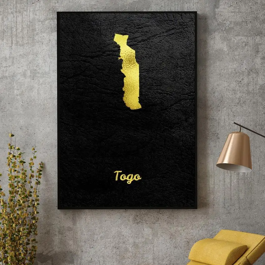 Golden Map Togo Canvas Wall Art Print Modern Poster Wall Pictures Living Room Decor
Golden Map Togo Canvas Wall Art Print Modern Poster Wall Pictures Living Room Decor