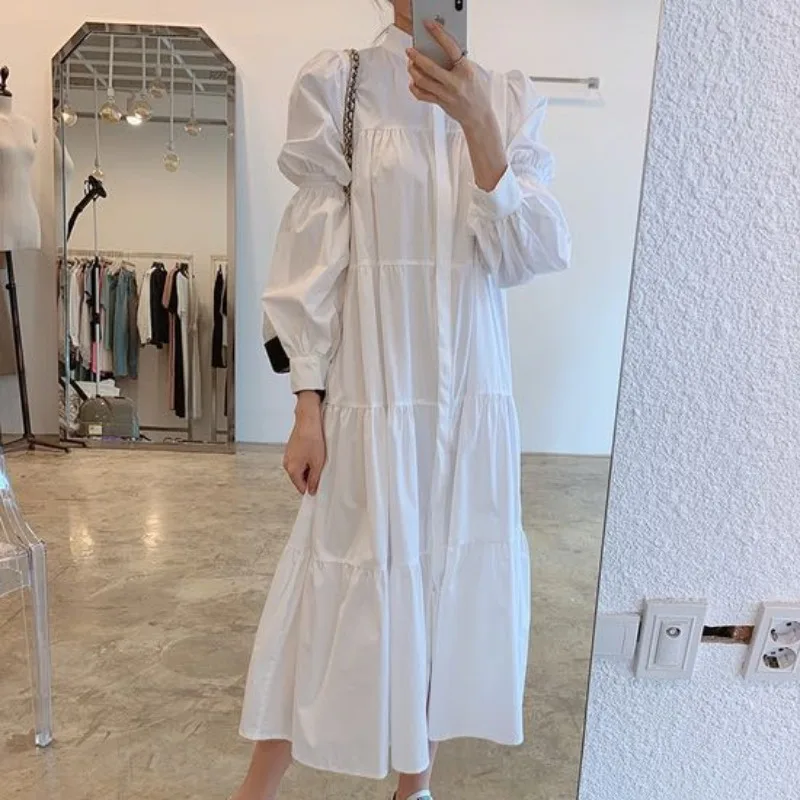 VKBN Summer Shirt Dress Women Casual Lantern Full Sleeve White and Black Loose Wrinkle Feel Women Clothes Mandarin Collar
VKBN Summer Shirt Dress Women Casual Lantern Full Sleeve White and Black Loose Wrinkle Feel Women Clothes Mandarin Collar