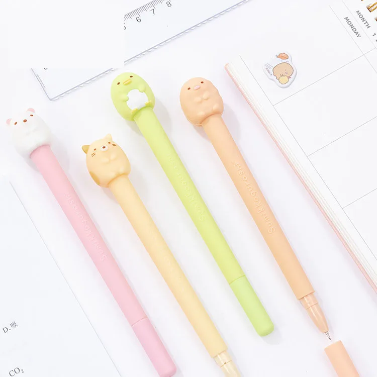 24 pcs/lot Cartoon Sumikko Gurashi Silicone Gel Pen Cute 0.5mm black Ink Signature Pens Promotional Gift Office School Supplies
24 pcs/lot Cartoon Sumikko Gurashi Silicone Gel Pen Cute 0.5mm black Ink Signature Pens Promotional Gift Office School Supplies