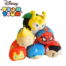 Disney Tsum Tsum Marvel Avengers Hulk Spider-Man Iron Man Screen Wipe Plush Pendant Cute Dolls Exquisite Gifts Kids Toy