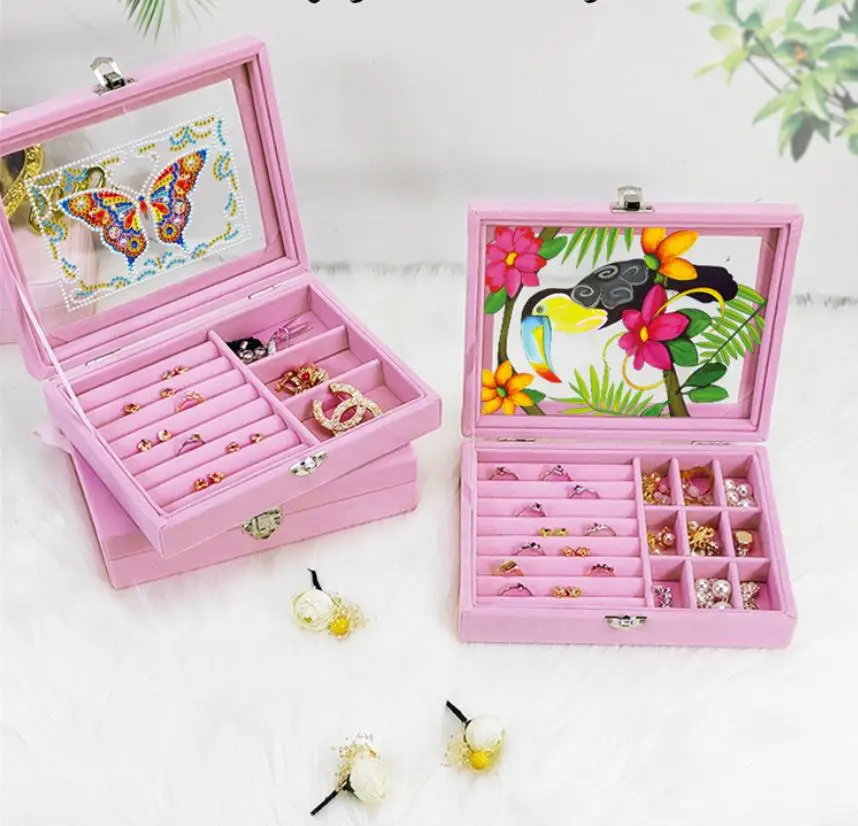 New Fashion 5D Diamond Painting Jewelry Storage Box Pink Butterfly Picture Rhinestone Mosaic Embroidery Tool Kit Women Gift
New Fashion 5D Diamond Painting Jewelry Storage Box Pink Butterfly Picture Rhinestone Mosaic Embroidery Tool Kit Women Gift