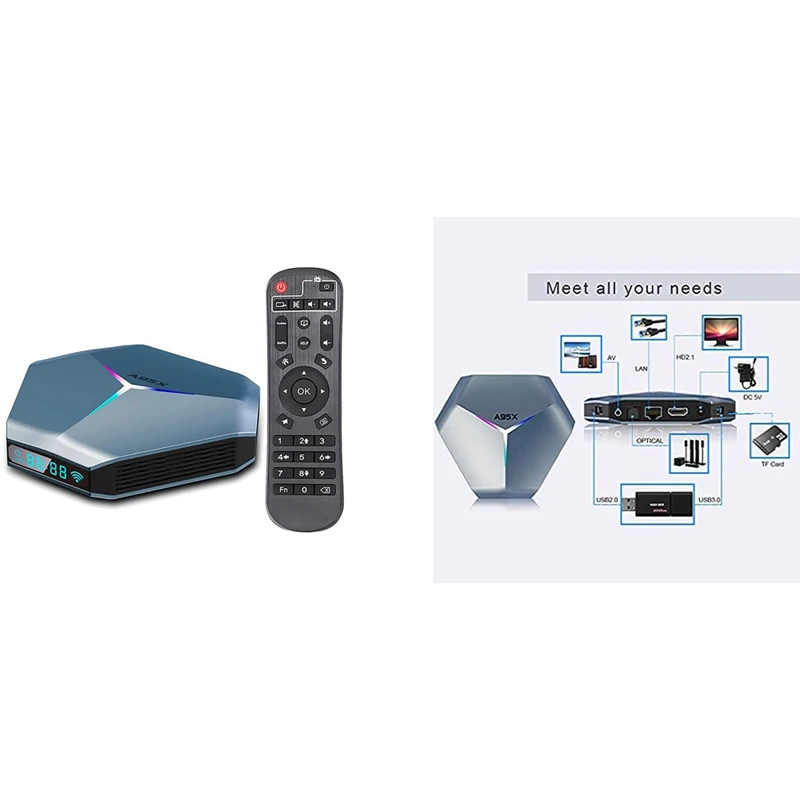Android TV Box 4K Android 10.0 TV Box RAM 4 Гб ROM 32 Гб Поддержка 2,4G/5,0G Dual WiFi AV1 декодирование Android Box
Android TV Box 4K Android 10.0 TV Box RAM 4 Гб ROM 32 Гб Поддержка 2,4G/5,0G Dual WiFi AV1 декодирование Android Box