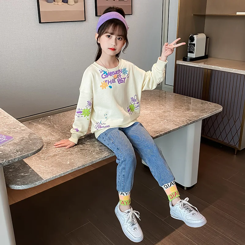 Teen Girls Clothes Spring Kids Tracksuit Children Teenager Clothing Print Sweatshirt Jeans School Costume 10 12 14 Years Outfits
Teen Girls Clothes Spring Kids Tracksuit Children Teenager Clothing Print Sweatshirt Jeans School Costume 10 12 14 Years Outfits
