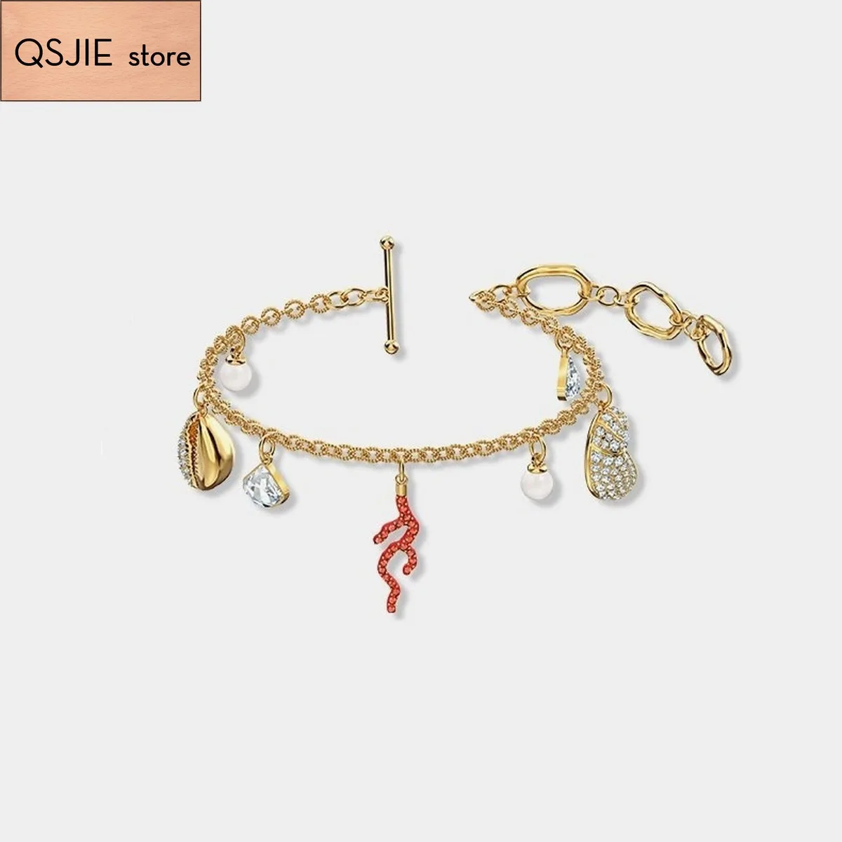 High quality swa.2020 new fashion and fresh marine elements Red Coral Shell conch women's Bracelet Charm Jewelry
High quality swa.2020 new fashion and fresh marine elements Red Coral Shell conch women's Bracelet Charm Jewelry