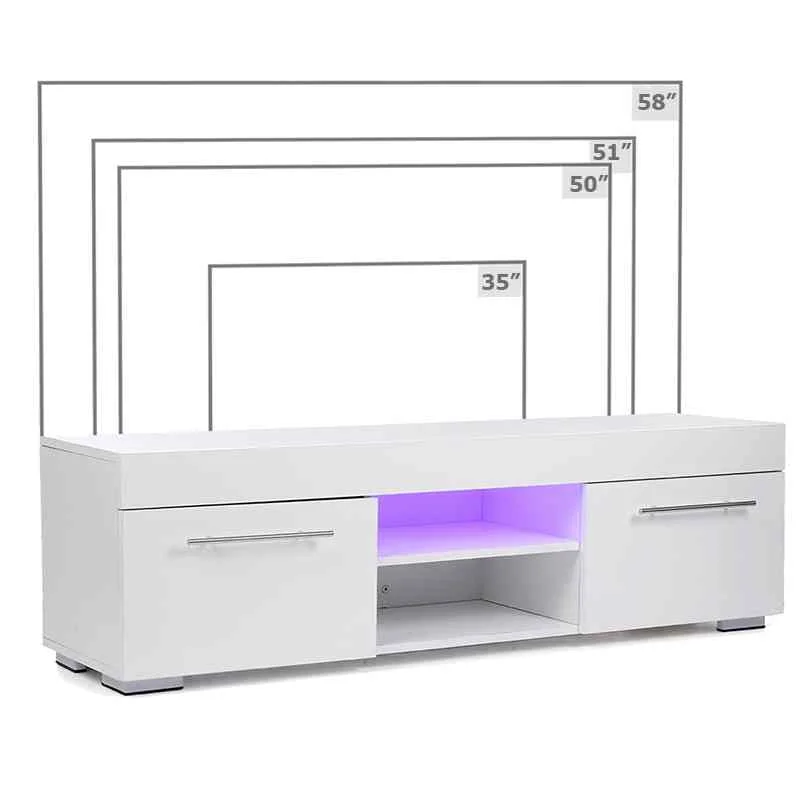 51'' Rectangular TV Cabinet Modern LED TV Stand Living Room Furniture Detachable TV Unit Bracket with 2 Drawers Home Furnishings
51'' Rectangular TV Cabinet Modern LED TV Stand Living Room Furniture Detachable TV Unit Bracket with 2 Drawers Home Furnishings