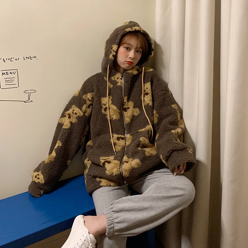 2020 Women Hoodies Zipper Teddy Coat Harajuku Loose Clothes Womens Japanese Sweatshirt Oversized Thicken Hoodie Women 4xl Jacket
2020 Women Hoodies Zipper Teddy Coat Harajuku Loose Clothes Womens Japanese Sweatshirt Oversized Thicken Hoodie Women 4xl Jacket