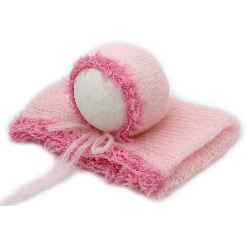 2 Pcs/set Lace Wrap with Hat Cute Stretch Soft Mohair Tassel Baby Blanket Clothing Suit Newborn Photography Props
2 Pcs/set Lace Wrap with Hat Cute Stretch Soft Mohair Tassel Baby Blanket Clothing Suit Newborn Photography Props