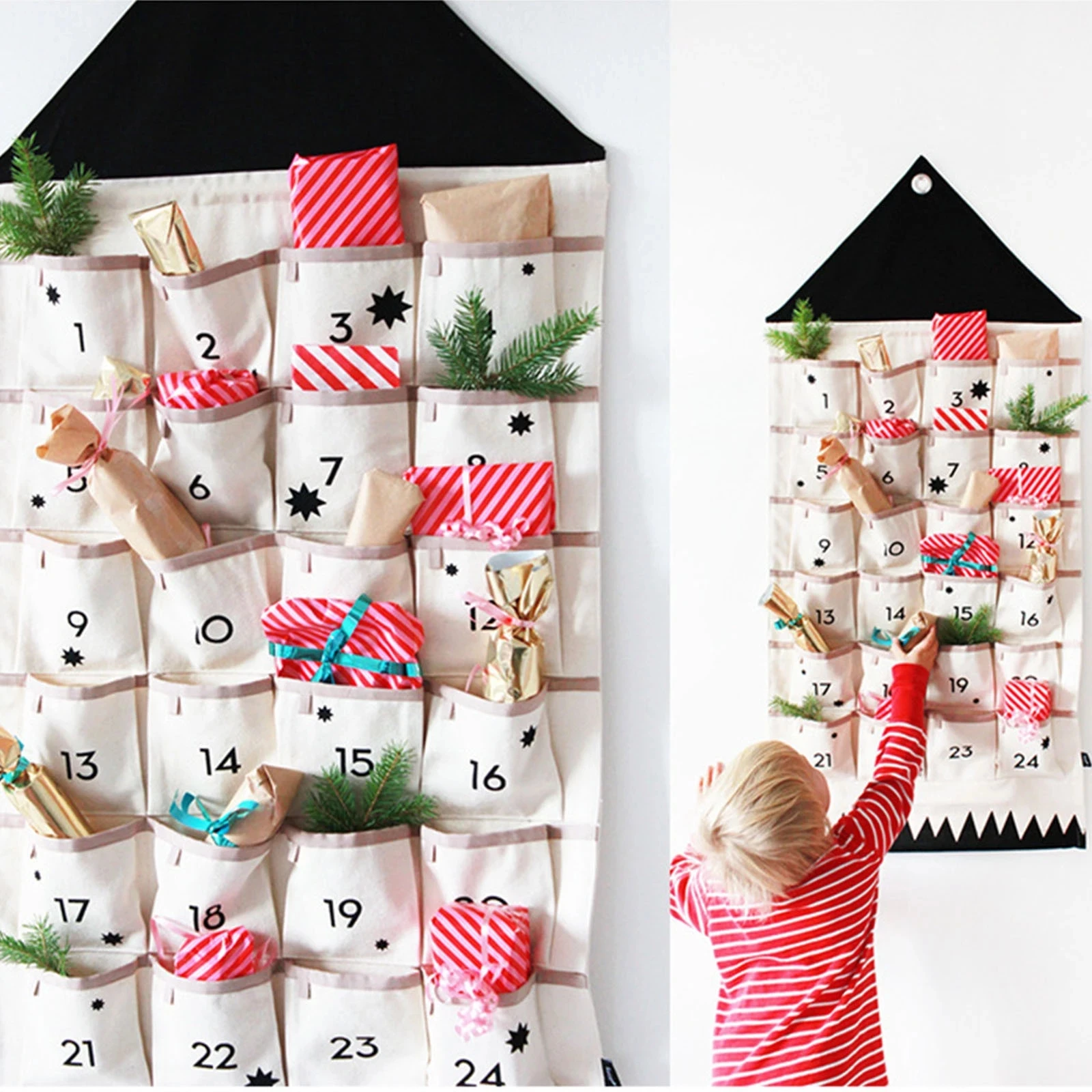 24 Pockets Fabric Christmas Calendar To Hanging Xmas Ornaments Party Advent Drawstring Storage Bags Banner Pendant Navidad New
24 Pockets Fabric Christmas Calendar To Hanging Xmas Ornaments Party Advent Drawstring Storage Bags Banner Pendant Navidad New