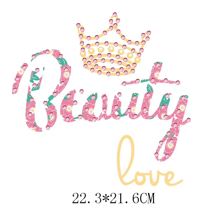 22.3x21.6cm Crown Letters Iron On Patches For DIY Heat Transfer Clothes T-Shirt Thermal Stickers Decoration Printing
22.3x21.6cm Crown Letters Iron On Patches For DIY Heat Transfer Clothes T-Shirt Thermal Stickers Decoration Printing