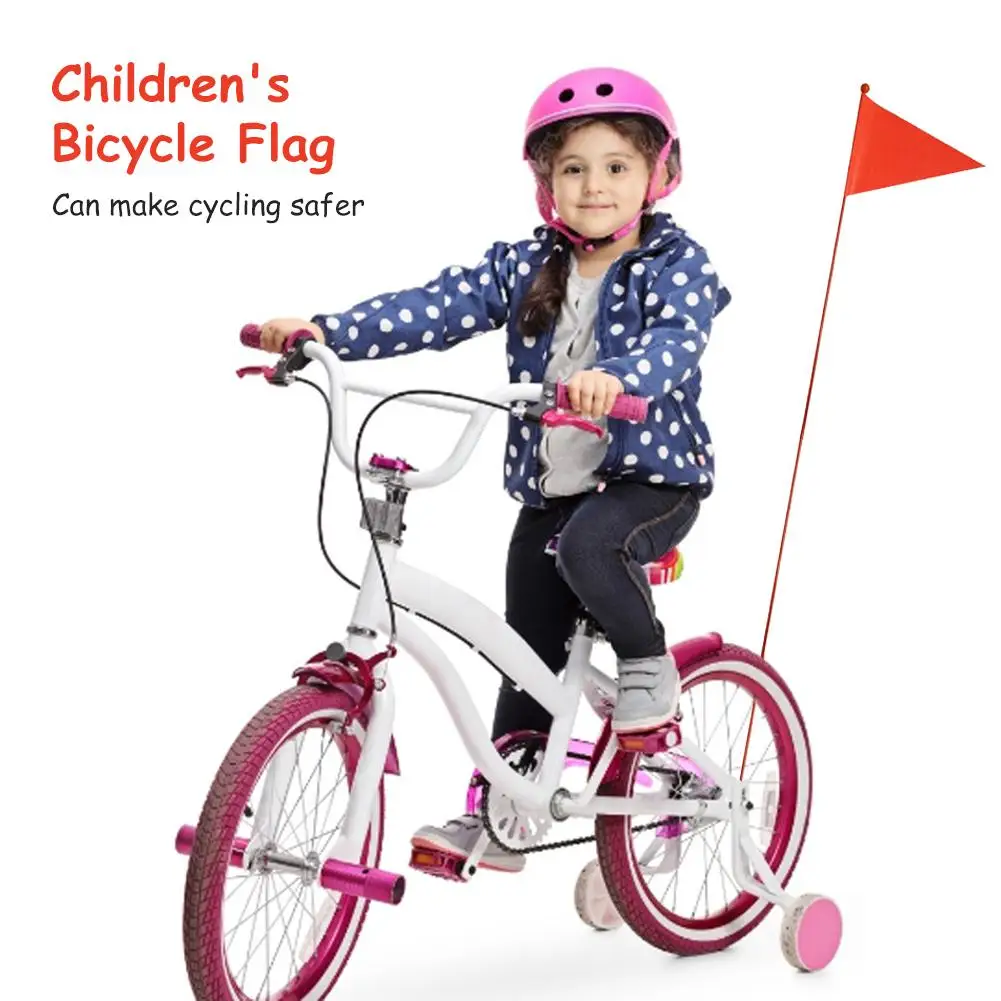 Детский треугольный флаг безопасности для велосипеда с крепежным кронштейном |