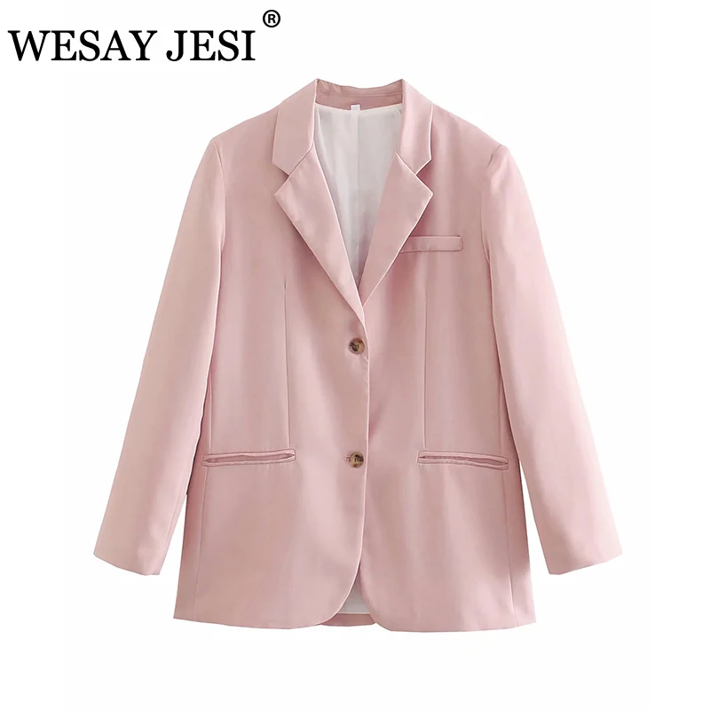 WESAY JESI Women's Clothing Za 2021 Fashion Blazer Women Long Sleeve Single-Breasted Jacket Female Chic Casual Coat Office Lady
WESAY JESI Women's Clothing Za 2021 Fashion Blazer Women Long Sleeve Single-Breasted Jacket Female Chic Casual Coat Office Lady