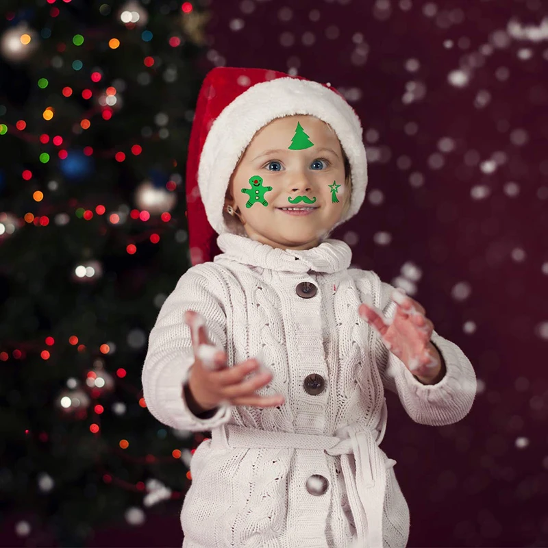 2 Sheets Christmas Glow in The Dark Tattoos Luminous Christmas Tattoo Stickers Waterproof Cartoon Snowflake Xmas Tattoo for Kids
2 Sheets Christmas Glow in The Dark Tattoos Luminous Christmas Tattoo Stickers Waterproof Cartoon Snowflake Xmas Tattoo for Kids