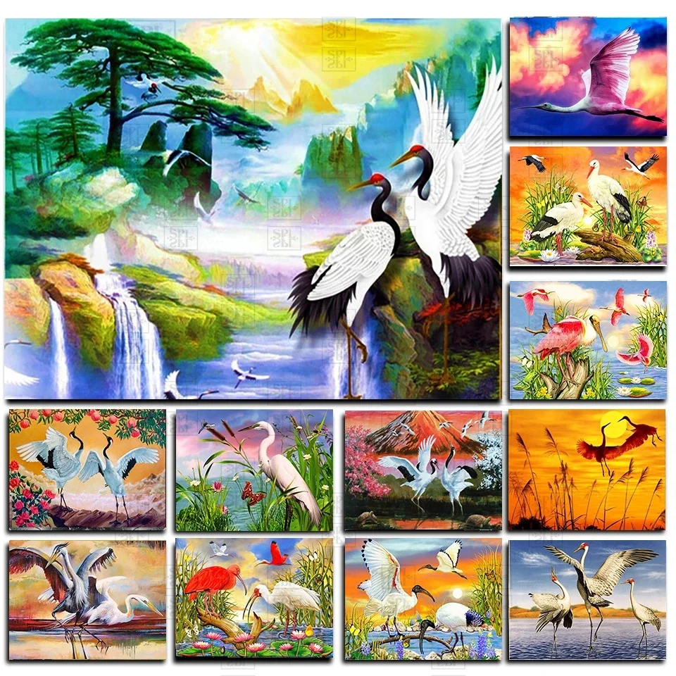 5D Diamond Painting Crane Cross Stitch Full Drill Diamond Embroidery Mosaic Animal Landscape Art Picture Home Decoration Gift
5D Diamond Painting Crane Cross Stitch Full Drill Diamond Embroidery Mosaic Animal Landscape Art Picture Home Decoration Gift