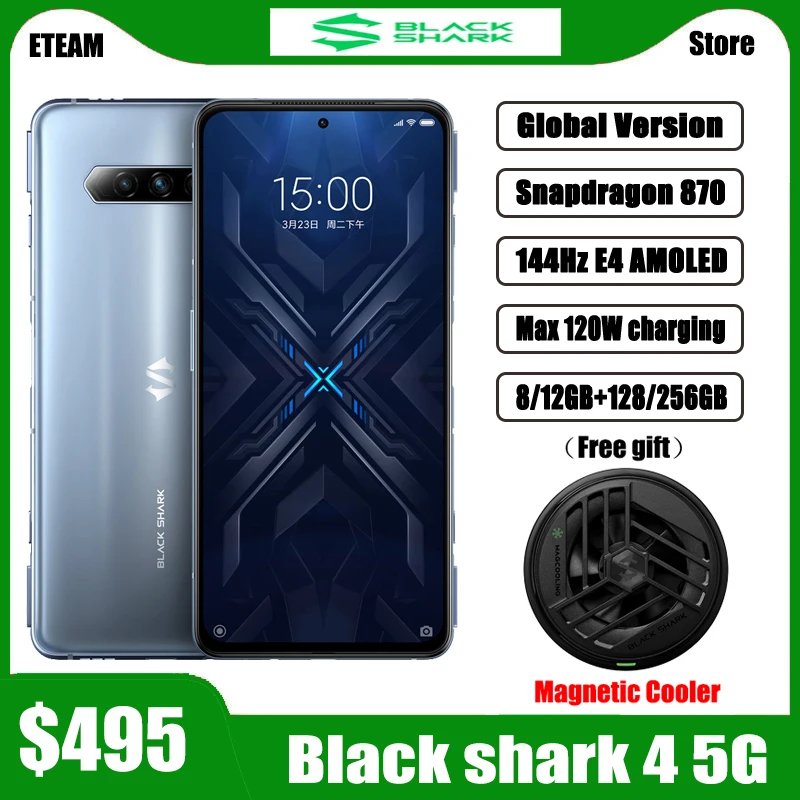 

Игровой смартфон Black Shark 4 12 + Глобальная версия ГБ, Snapdragon 256, 870 Вт, быстрая зарядка, частота обновления 120 Гц, кулер, 144
