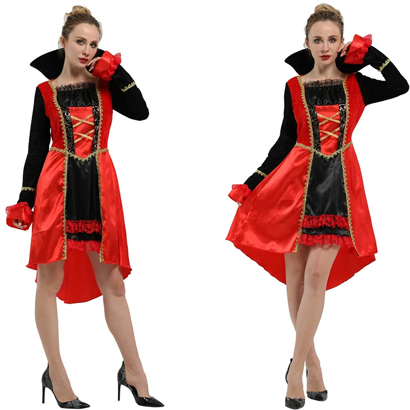 Adults Women Vampire Queen Princess Dresses Outfit Halloween Cosplay Costumes Masquerade Carnival Party Role Play Dress Up Suit
Adults Women Vampire Queen Princess Dresses Outfit Halloween Cosplay Costumes Masquerade Carnival Party Role Play Dress Up Suit