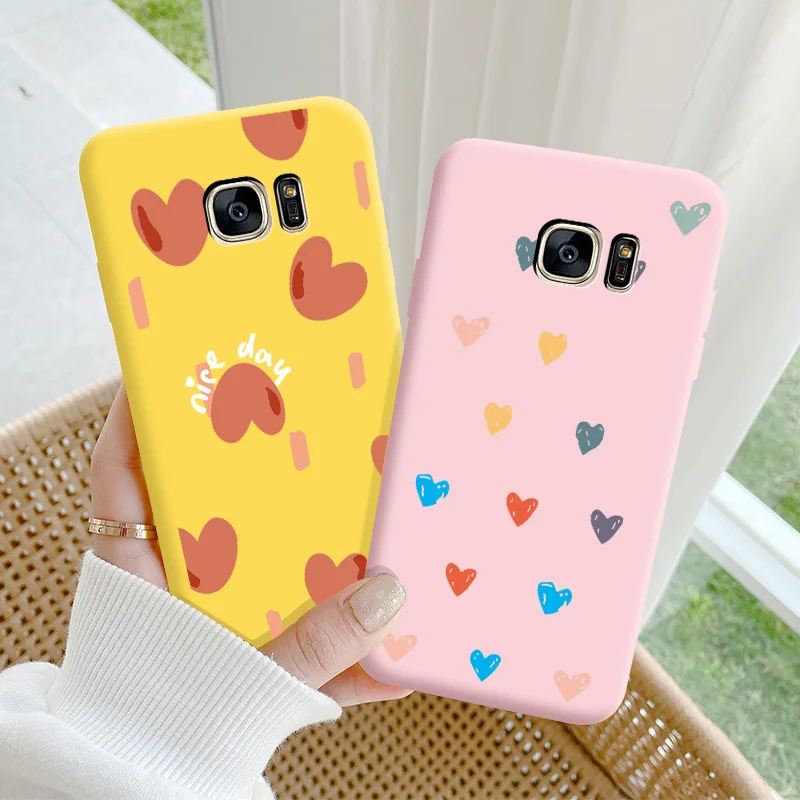 For Samsung Galaxy s7 edge Case Protective Phone Shell Frosted Silicone Casing Color Heart-Shaped Soft TPU Back Cover
For Samsung Galaxy s7 edge Case Protective Phone Shell Frosted Silicone Casing Color Heart-Shaped Soft TPU Back Cover
