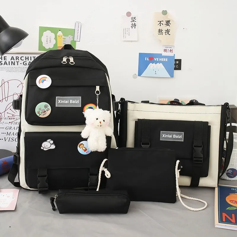 4 Pcs Set Fashion Backpack Canvas Women Backpacks Casual Classical School Bag canvas backpack
4 Pcs Set Fashion Backpack Canvas Women Backpacks Casual Classical School Bag canvas backpack