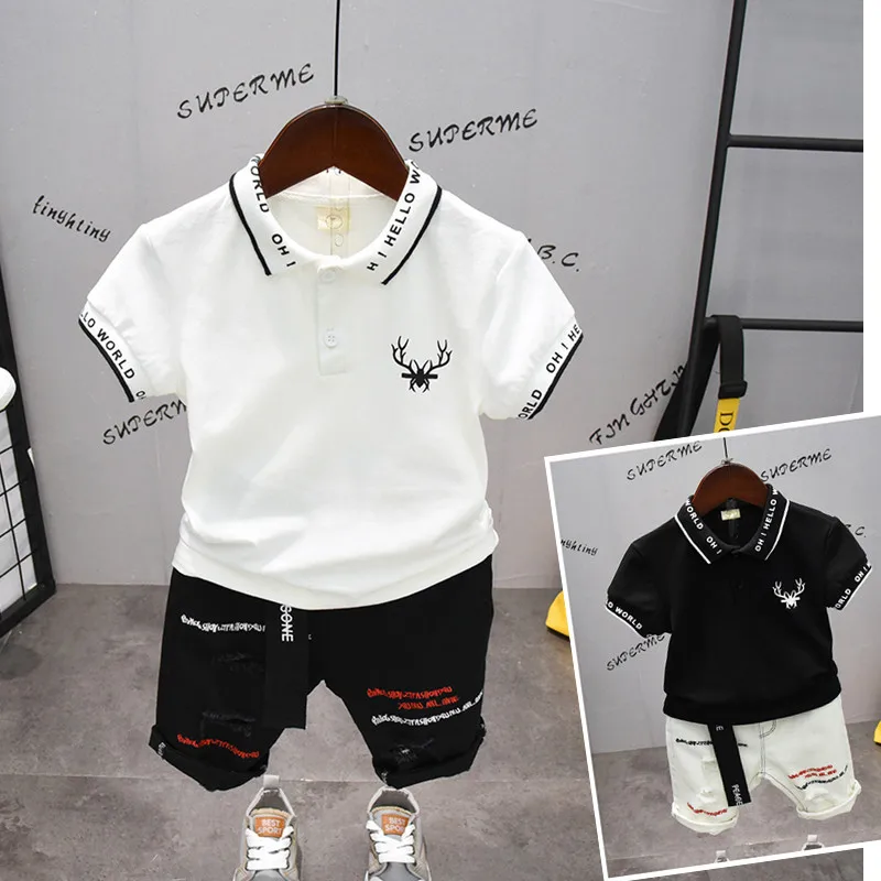 summer boys set fashion cotton turn-down collar print letter t-shirt+shorts 2pcs kids set clothes toddler boy clothes Z8
summer boys set fashion cotton turn-down collar print letter t-shirt+shorts 2pcs kids set clothes toddler boy clothes Z8