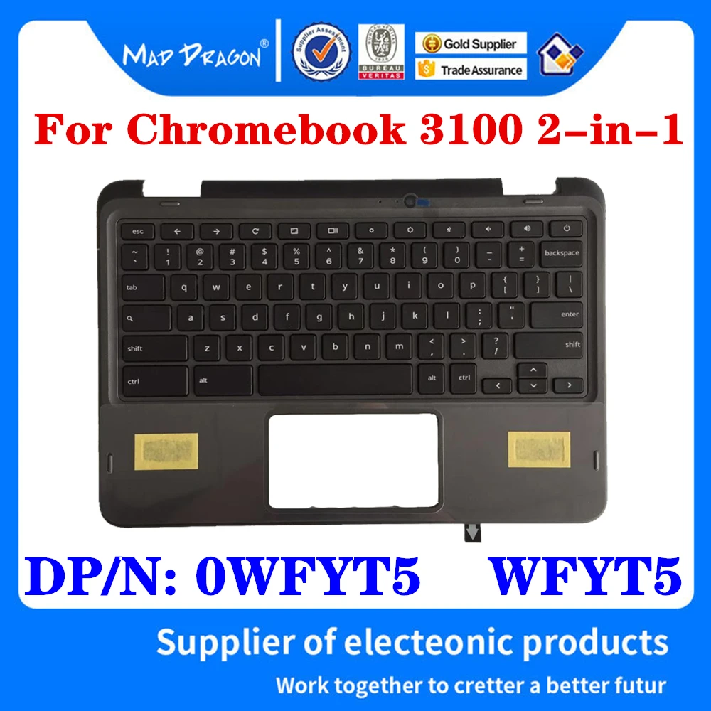 Новинка, Оригинальный чехол C, верхняя крышка для ноутбуков Dell Chromebook 3100, 2-в-1, 11,6 дюйма, с подставкой для рук, верхняя крышка клавиатуры DP/N WFYT5 ...
Новинка, Оригинальный чехол C, верхняя крышка для ноутбуков Dell Chromebook 3100, 2-в-1, 11,6 дюйма, с подставкой для рук, верхняя крышка клавиатуры DP/N WFYT5 ...