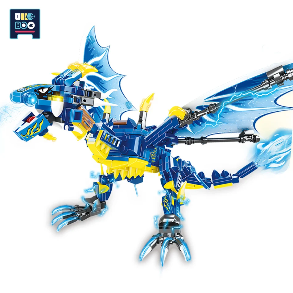 UKBOO 328PCS Chinese Mythical Spirit Beast Back Dragon Model Building Blocks the east Blue Dinosaur Figures Bricks Toys For Kid
UKBOO 328PCS Chinese Mythical Spirit Beast Back Dragon Model Building Blocks the east Blue Dinosaur Figures Bricks Toys For Kid