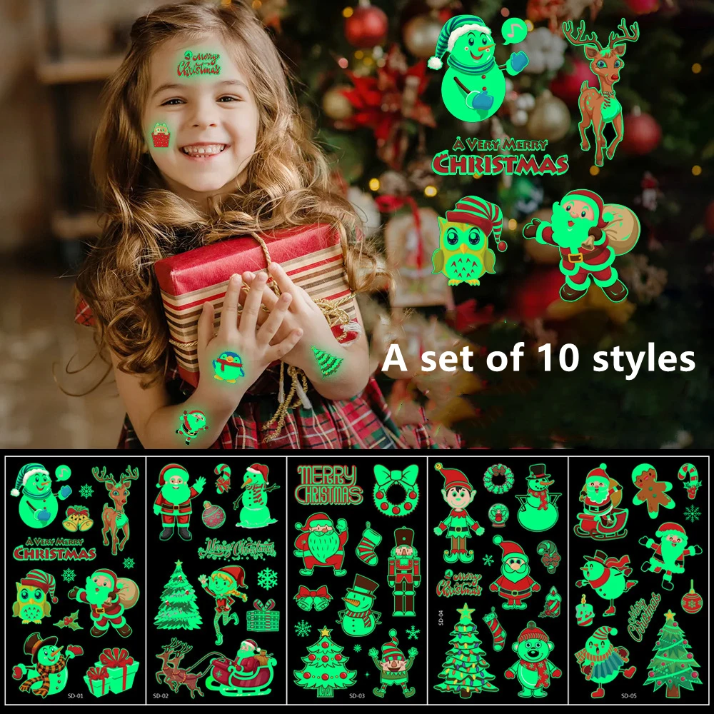 New Christmas Luminous Tattoo Sticker Children's Cartoon Waterproof Luminous Sticker Stickers Cute Kawaii Merry Stationery Gift
New Christmas Luminous Tattoo Sticker Children's Cartoon Waterproof Luminous Sticker Stickers Cute Kawaii Merry Stationery Gift