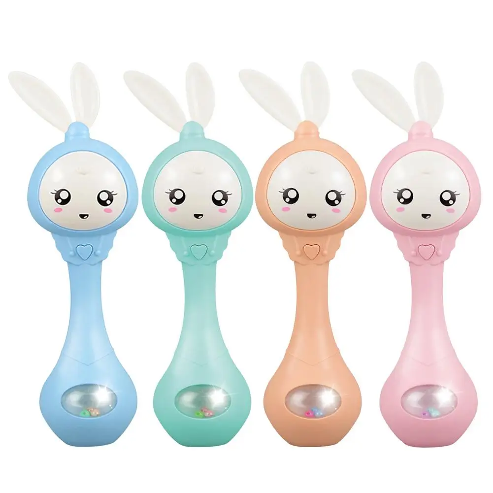 Musical Flashing Baby Rattles Infant Hand Bells With 4 Colors Cute Rabbit Hand Bells Rattle Newborn Early Educational Toys
Musical Flashing Baby Rattles Infant Hand Bells With 4 Colors Cute Rabbit Hand Bells Rattle Newborn Early Educational Toys