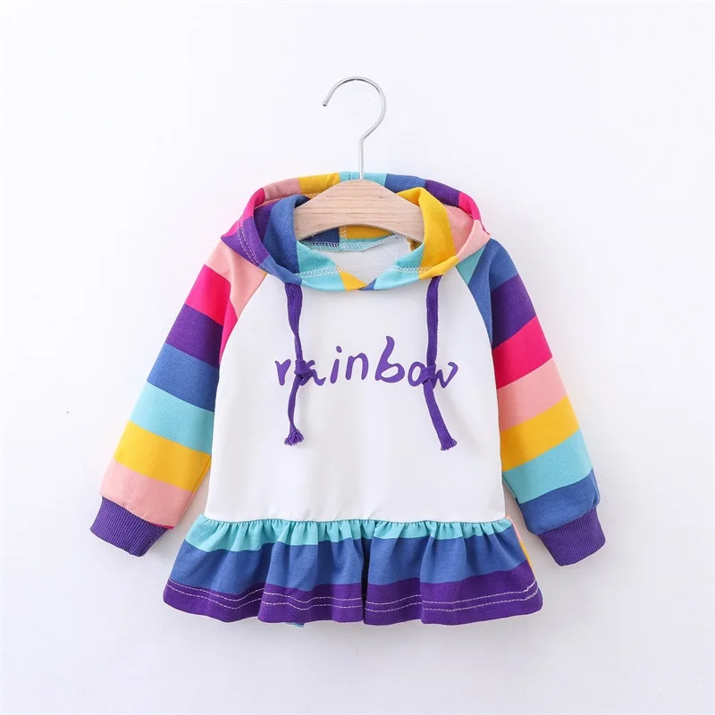 Baby Girls Rainbow Hoodies Spring Autumn Toddler Children Long Sleeve Hooded Clothes
Baby Girls Rainbow Hoodies Spring Autumn Toddler Children Long Sleeve Hooded Clothes