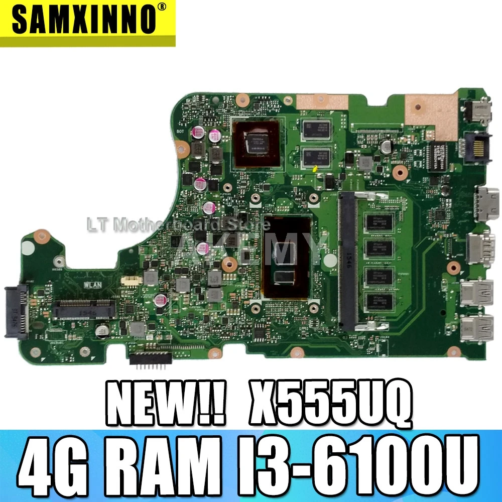 Akmey X555UJ материнская плата для ноутбука Asus X555UB X555UF X555UQ F555U оригинальная материнская плата GT940M 4GB-RAM I3-6100U
Akmey X555UJ материнская плата для ноутбука Asus X555UB X555UF X555UQ F555U оригинальная материнская плата GT940M 4GB-RAM I3-6100U