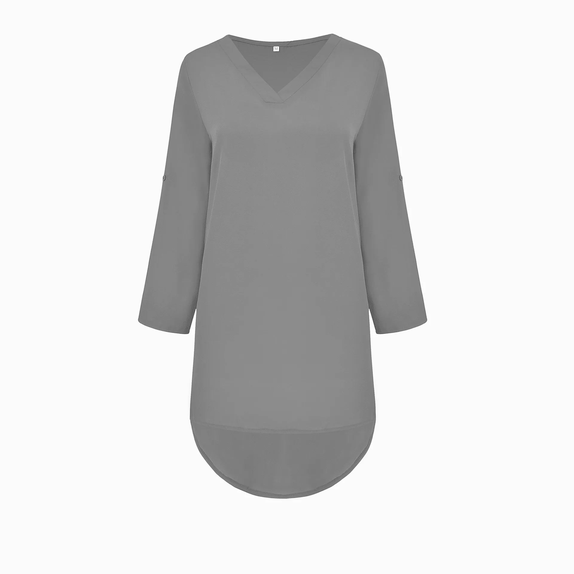 Women 2020 Autumn Oversized Sexy V-Neck Chiffon Dress Long Sleeves Irregular Casual Solid Dress Vestidos Plus Size
Women 2020 Autumn Oversized Sexy V-Neck Chiffon Dress Long Sleeves Irregular Casual Solid Dress Vestidos Plus Size