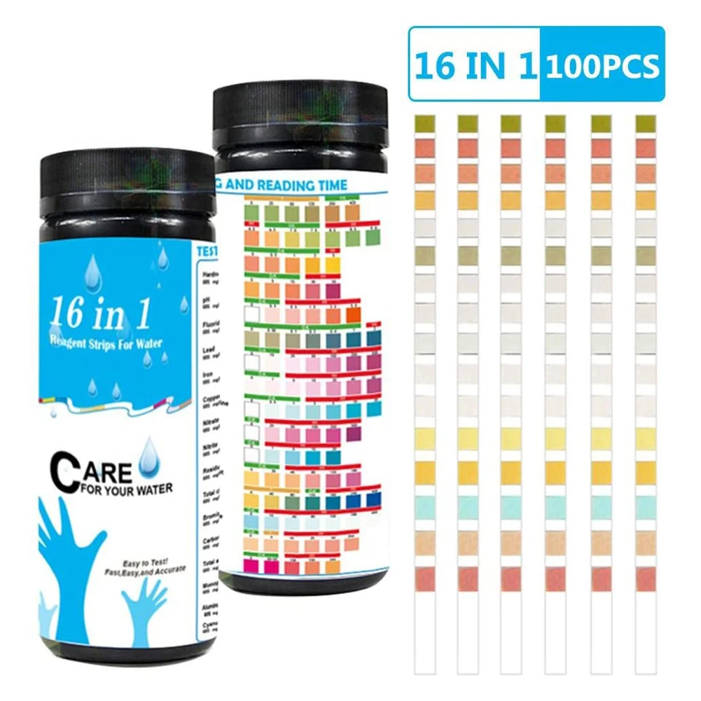 16 In 1 Pool Spa Test Strips Swimming Pool Water Quality Testing Strips Drinking Water Test Paper For Pond Juegos Piscina Tools
16 In 1 Pool Spa Test Strips Swimming Pool Water Quality Testing Strips Drinking Water Test Paper For Pond Juegos Piscina Tools