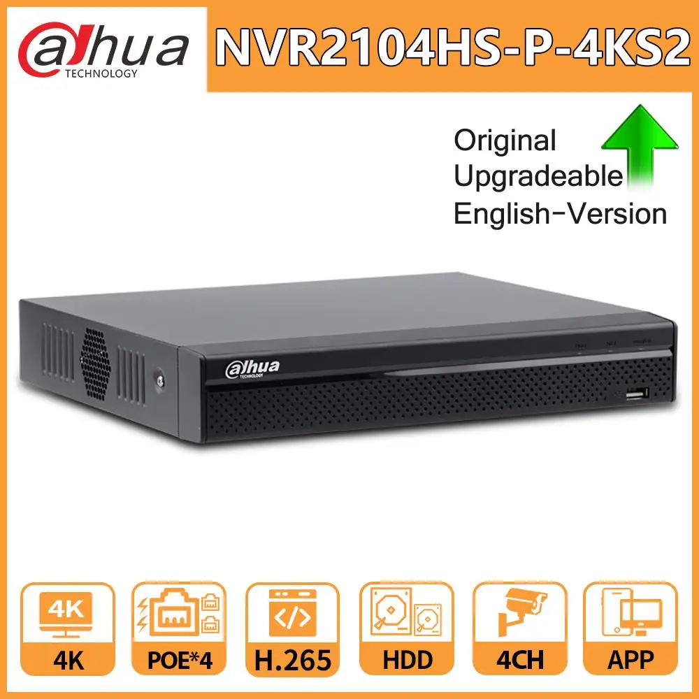 Оригинальный Сетевой видеорегистратор Dahua NVR 4 канала NVR2104HS-P-4KS2 4 PoE Lite 4K H.265 с интерфейсом 1SATA 2USB для IP-Камеры видеонаблюдения
Оригинальный Сетевой видеорегистратор Dahua NVR 4 канала NVR2104HS-P-4KS2 4 PoE Lite 4K H.265 с интерфейсом 1SATA 2USB для IP-Камеры видеонаблюдения