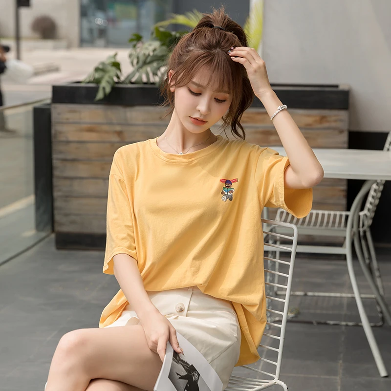 Pink Cute Cotton T Shirt 2021 Women Short-Sleeve O Neck Tees Female Casual Fresh Natural Street Hot Sale Multi-Colors Tops
Pink Cute Cotton T Shirt 2021 Women Short-Sleeve O Neck Tees Female Casual Fresh Natural Street Hot Sale Multi-Colors Tops