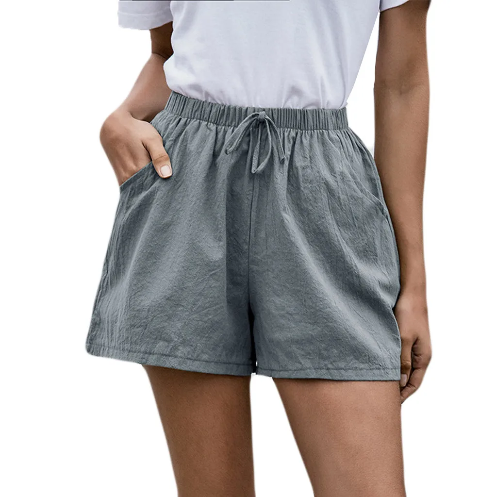 Summer Women Solid Candy Color High Waist Cotton And Linen Comfortable Shorts Pants Elastic Waist Casual Beach Loose Shorts
Summer Women Solid Candy Color High Waist Cotton And Linen Comfortable Shorts Pants Elastic Waist Casual Beach Loose Shorts