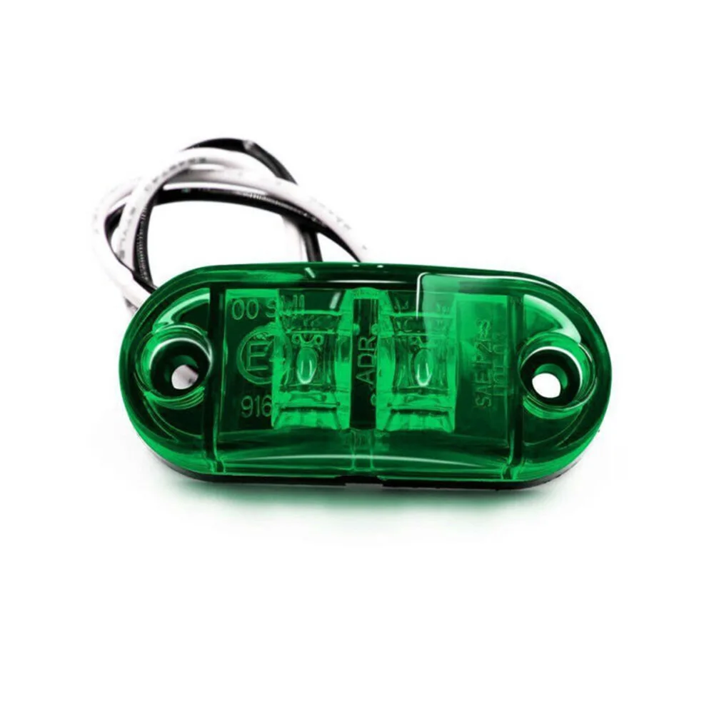 Oval Side Marker Light ABS Case PC Lens Green LED Blinker For Truck Trailer 2 Diodes
Oval Side Marker Light ABS Case PC Lens Green LED Blinker For Truck Trailer 2 Diodes