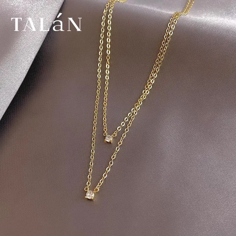 Ожерелье Taran изысканное и простое ожерелье новинка 2021 модная двухслойная цепочка