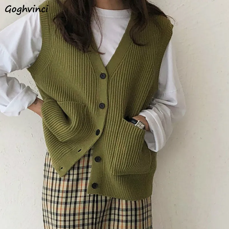 Knitted Sweater Vest Women Soft Stretchy Simple Basic Daily V-neck Solid Open-stitch Female Street-wear Vintage Korean All-match
Knitted Sweater Vest Women Soft Stretchy Simple Basic Daily V-neck Solid Open-stitch Female Street-wear Vintage Korean All-match