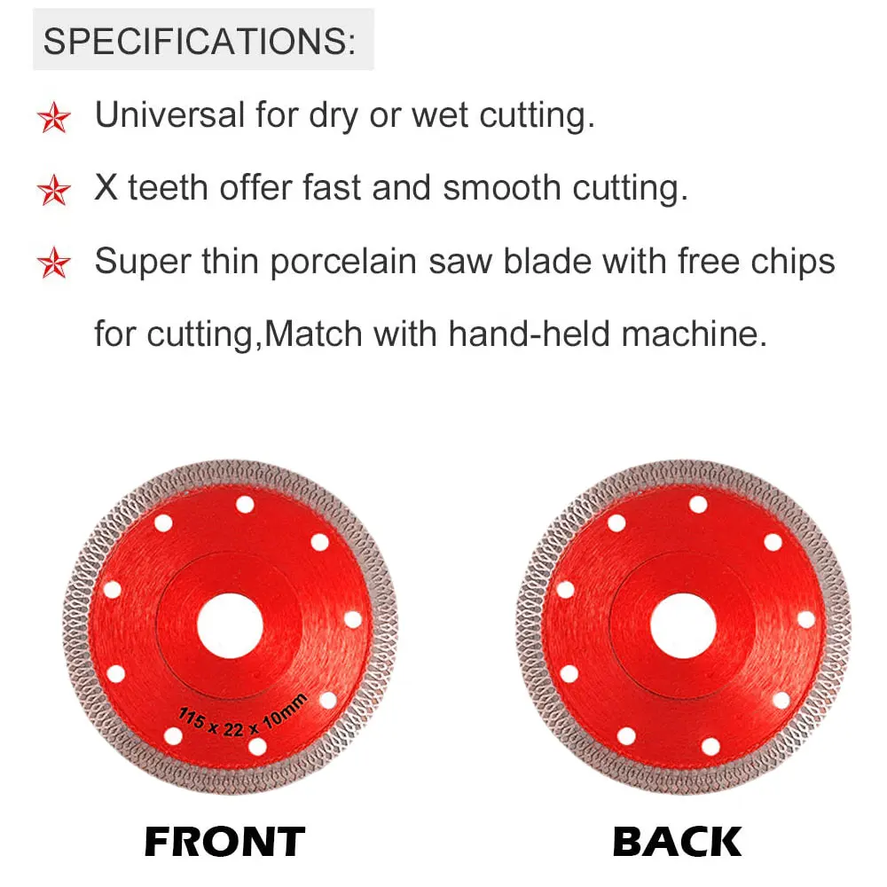 3pcs 105/115/125mm Turbo Diamond Circular Saw Blade Disc for Diamond Wood Cutting Disc Ceramics Porcelain Tiles Angle Grinder
3pcs 105/115/125mm Turbo Diamond Circular Saw Blade Disc for Diamond Wood Cutting Disc Ceramics Porcelain Tiles Angle Grinder