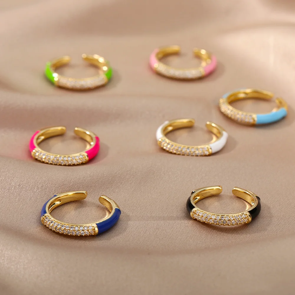 Colorful Neon Enamel Open Adjusted Finger Rings For Women Fluorescent Copper Zircon Micro Pave Jewelry Accessories Propose Gift
Colorful Neon Enamel Open Adjusted Finger Rings For Women Fluorescent Copper Zircon Micro Pave Jewelry Accessories Propose Gift
