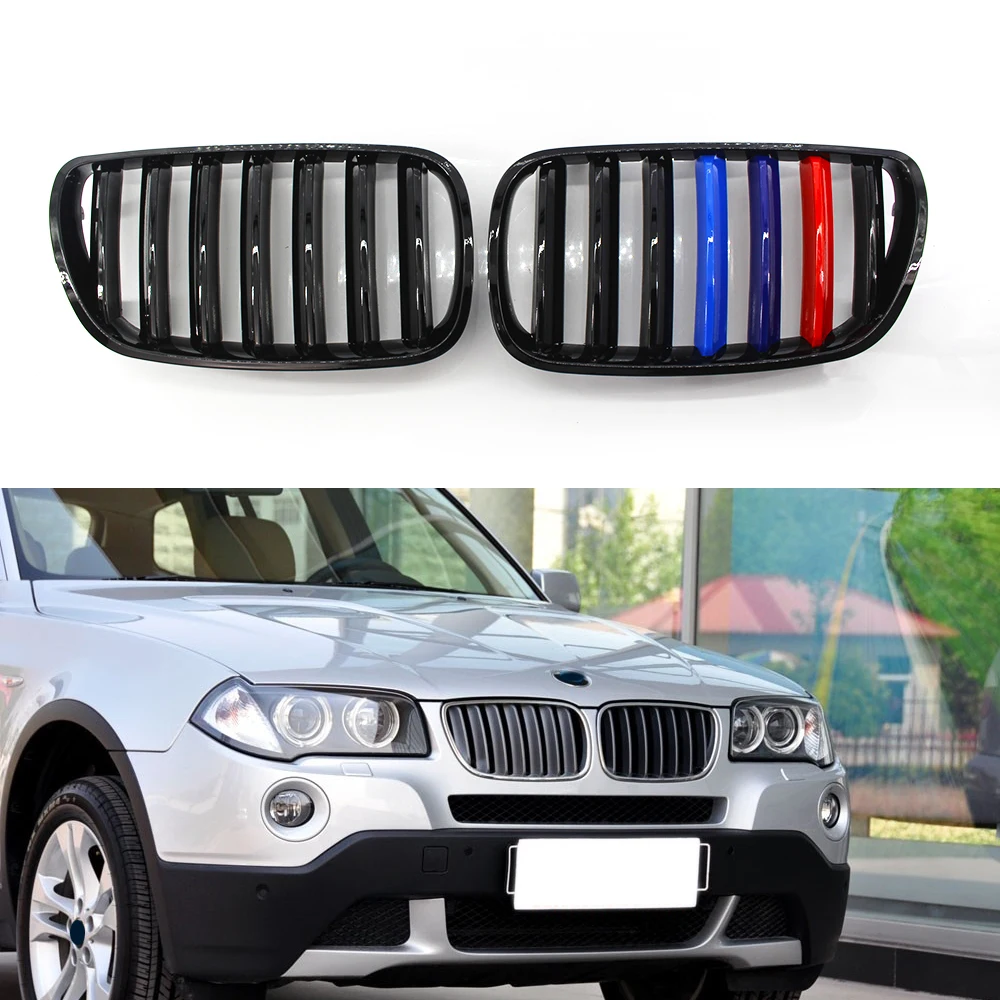 A Pair Gloss Black / M Style Car Front Kidney Grille Grills Hood Grill For BMW X3 E83 2007 2008 2009 2010 Auto Accessories 
A Pair Gloss Black / M Style Car Front Kidney Grille Grills Hood Grill For BMW X3 E83 2007 2008 2009 2010 Auto Accessories