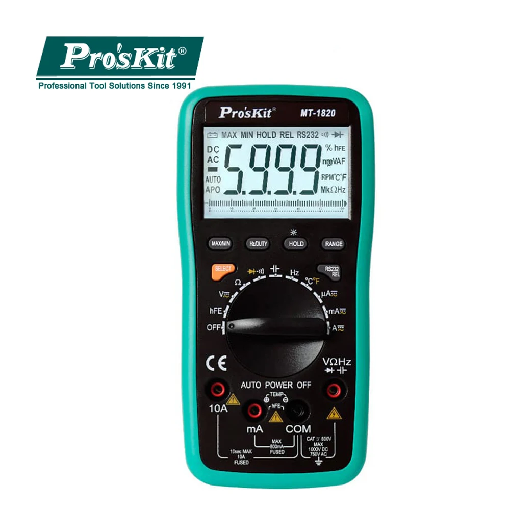 Pro'skit MT-1820 3 5/6 Dual Display Multi-function Digital Multimeter with USB Cable Power Meter Visual Fault Locator Laser Sour
Pro'skit MT-1820 3 5/6 Dual Display Multi-function Digital Multimeter with USB Cable Power Meter Visual Fault Locator Laser Sour