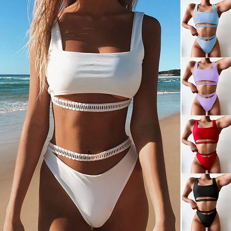Sexy Solid High Cut Swimwear Women Hollow Out Swimsuit Female Summer Beach Bikini
Sexy Solid High Cut Swimwear Women Hollow Out Swimsuit Female Summer Beach Bikini
