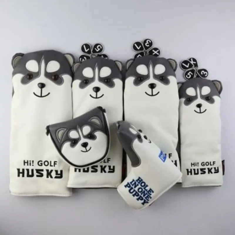 Durable Golf Club Head Cover, Husky Pattern Portable PU Fluffy Lining Putter Headcover Protector Protective Case For Golfers
Durable Golf Club Head Cover, Husky Pattern Portable PU Fluffy Lining Putter Headcover Protector Protective Case For Golfers