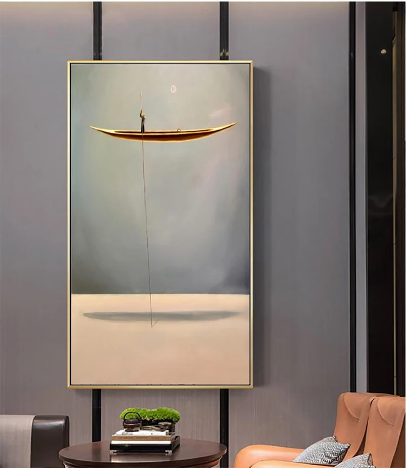 Abstract Chinese Style Landscape Canvas Painting Golden Boat Posters And Prints Wall Art Pictures For Living Room Decoration
Abstract Chinese Style Landscape Canvas Painting Golden Boat Posters And Prints Wall Art Pictures For Living Room Decoration