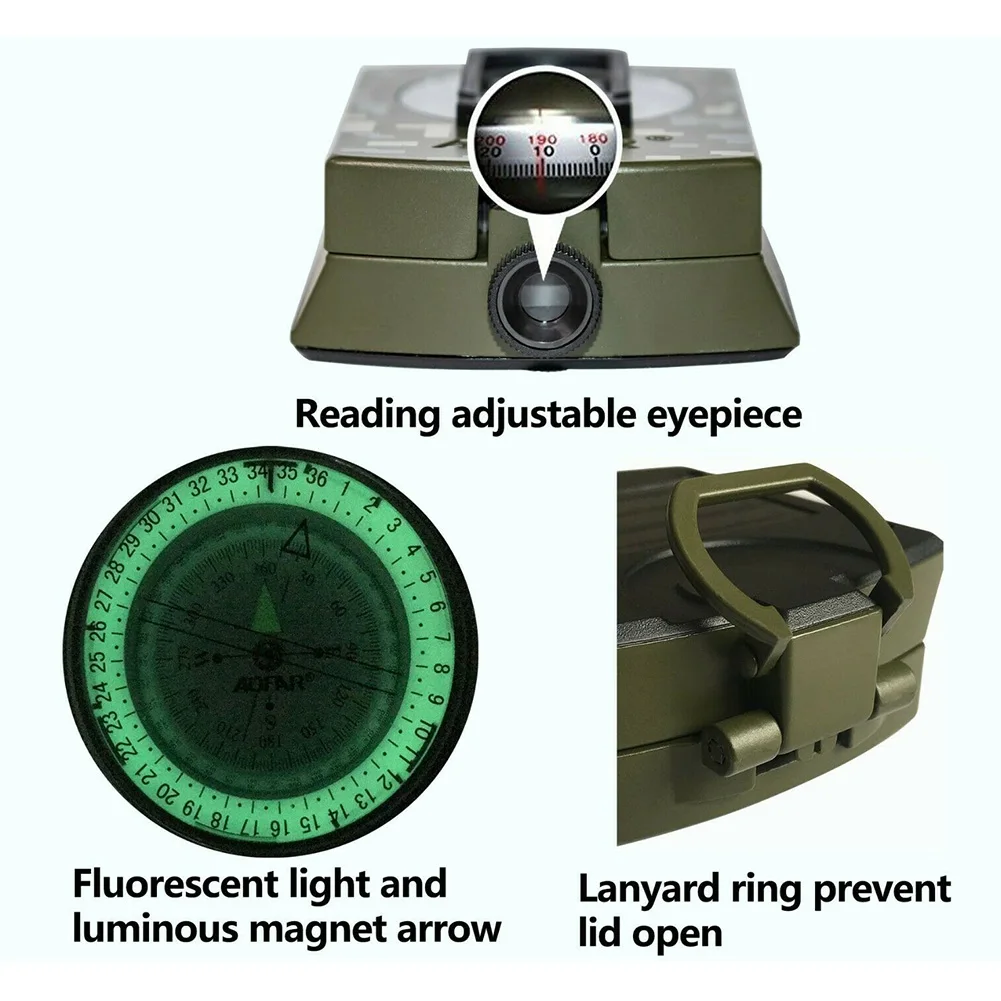 Multi-function Compass AF-4580 Lensatic Sighting Waterproof Portable Fluorescent Compass For Outdoor Survival Hiking Hunt
Multi-function Compass AF-4580 Lensatic Sighting Waterproof Portable Fluorescent Compass For Outdoor Survival Hiking Hunt