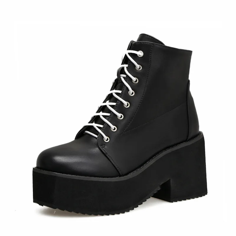 Women's Boots British Style Women's Boots Leather Lace-up Martin Boots Thick-soled Round Toe Square Root Boots Casual Shoes 2021
Women's Boots British Style Women's Boots Leather Lace-up Martin Boots Thick-soled Round Toe Square Root Boots Casual Shoes 2021