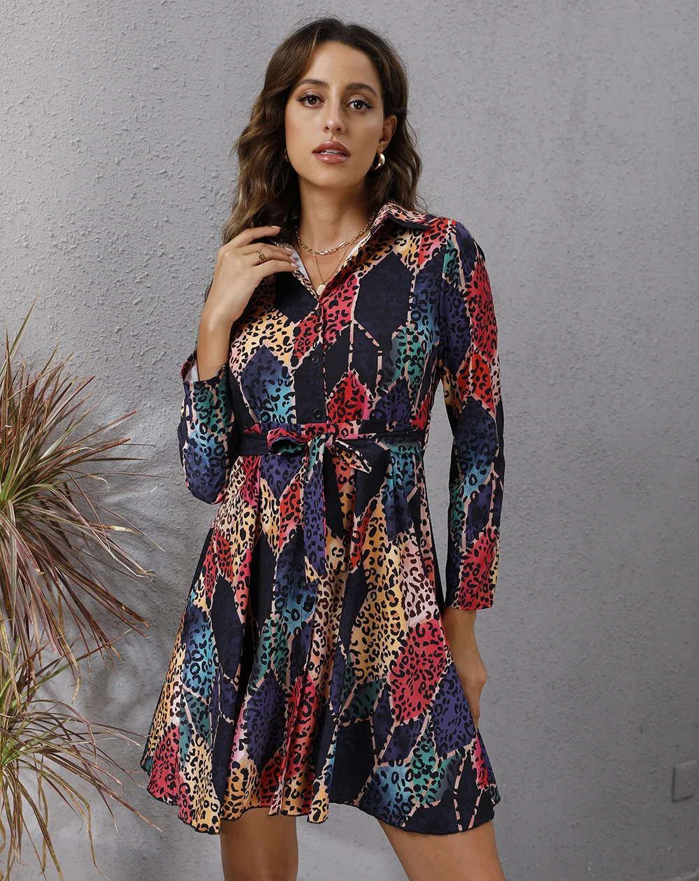 Women Geometric Print A-Line Dresses Single-Breasted Bandage Long Sleeve Mini Y2K Dress For Woman Robe Femme Vestido De Mujer
Women Geometric Print A-Line Dresses Single-Breasted Bandage Long Sleeve Mini Y2K Dress For Woman Robe Femme Vestido De Mujer