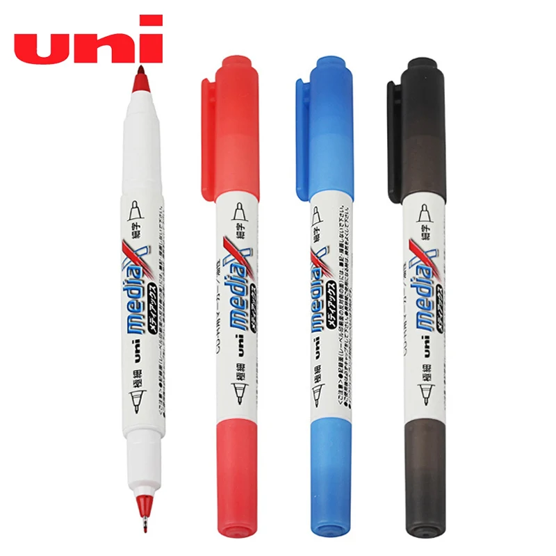 Двухсторонний маркер Mitsubishi Uni, офисные и школьные принадлежности для CD-дисков, быстросохнущие маркеры, строительные маркеры, 1 шт. 
Двухсторонний маркер Mitsubishi Uni, офисные и школьные принадлежности для CD-дисков, быстросохнущие маркеры, строительные маркеры, 1 шт.