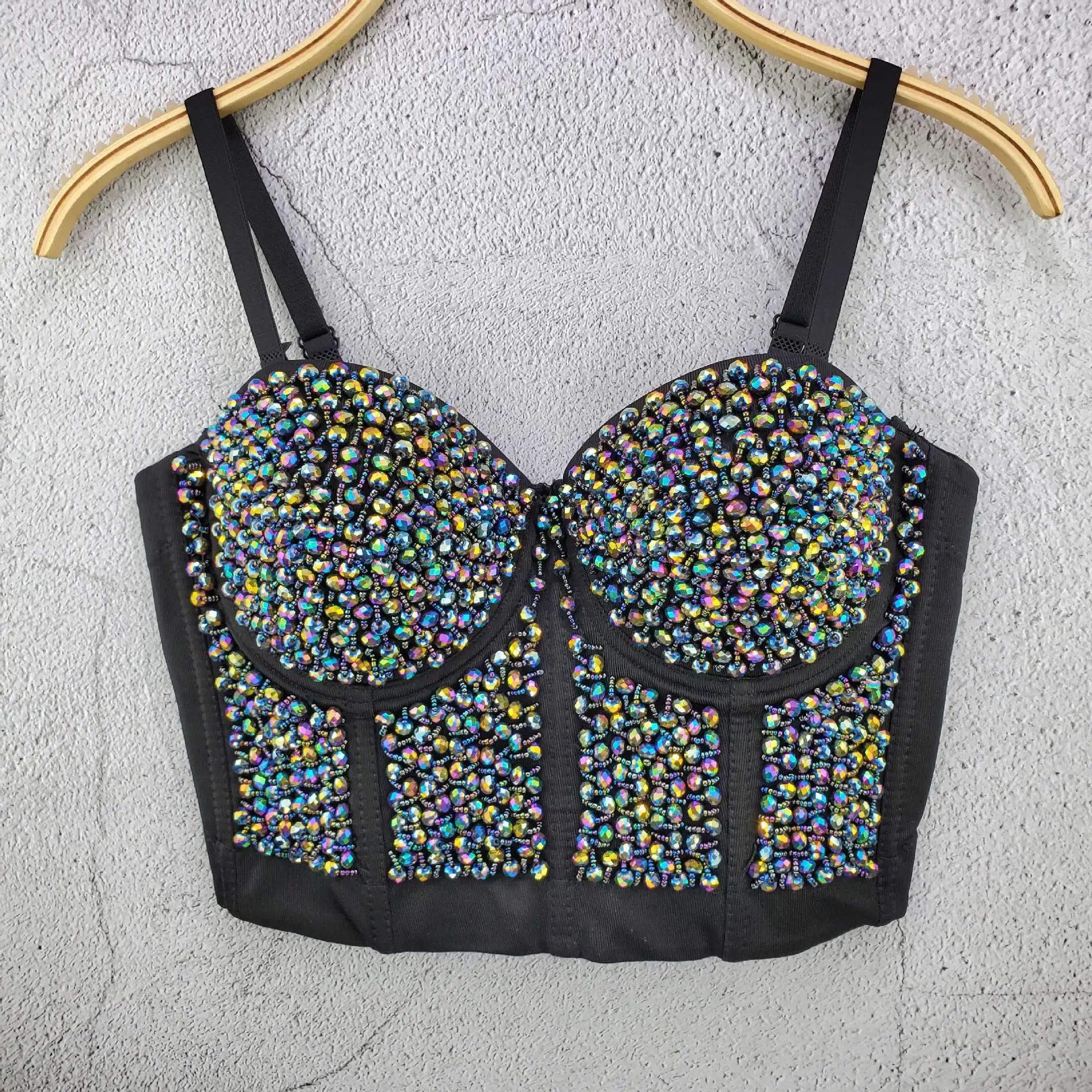 New Women's Corset Rivet Trend Strapless Sexy Strapless Short Shoulders With Nail Beads Exposed Navel Top Suspender Vest Corset
New Women's Corset Rivet Trend Strapless Sexy Strapless Short Shoulders With Nail Beads Exposed Navel Top Suspender Vest Corset